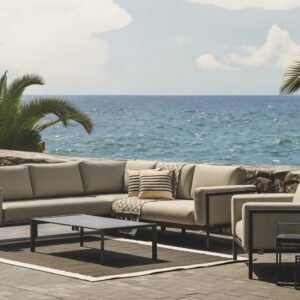 Corner garden lounge set Iluma 3-piece Miloo Home