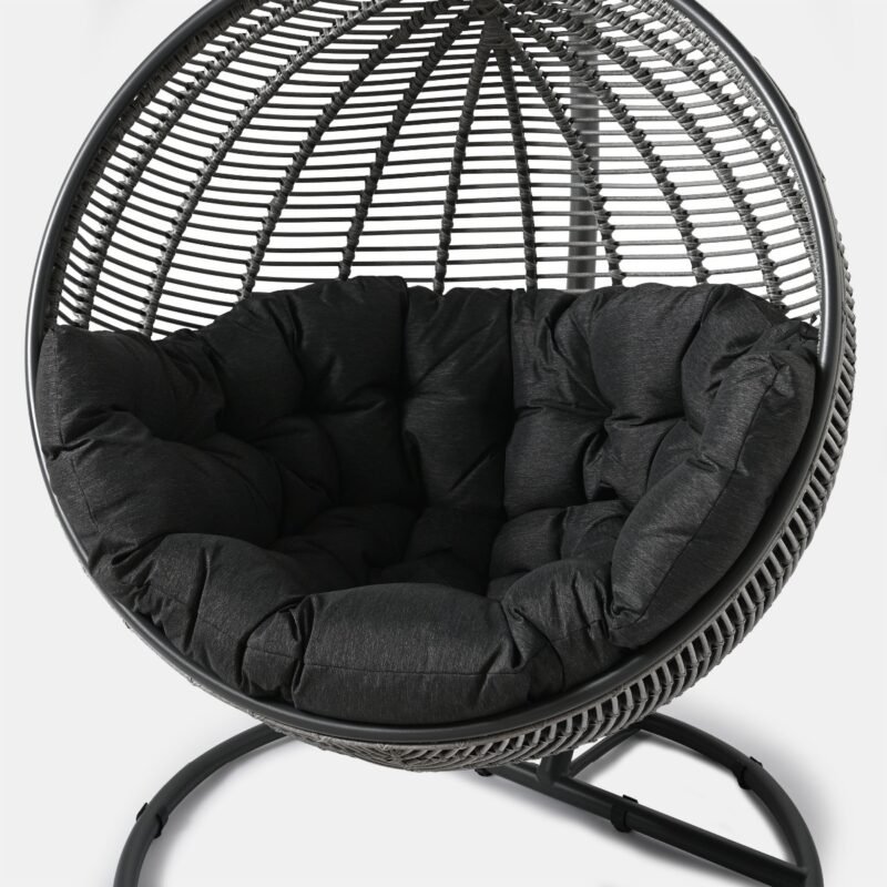Hanging chair cushion for Cocoon De Luxe - black by Miloo Home