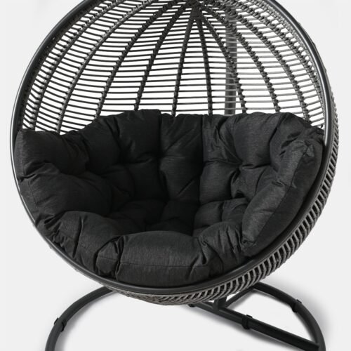 Hanging chair cushion for Cocoon De Luxe - black by Miloo Home