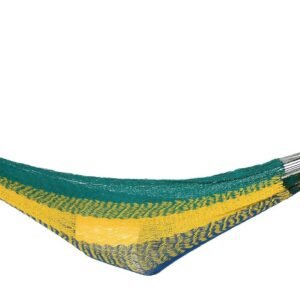 Hammock Alicante in blue-green-yellow 200x100cm by Miloo Home