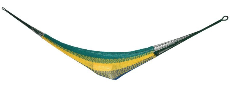 Hammock Alicante in blue-green-yellow 200x100cm by Miloo Home