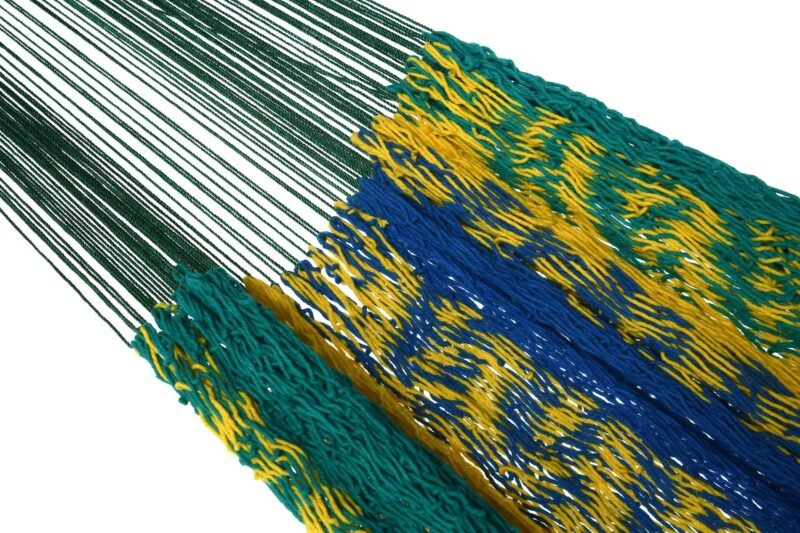 Hammock Alicante in blue-green-yellow 200x100cm by Miloo Home