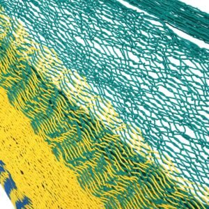 Hammock Alicante in blue-green-yellow 200x100cm by Miloo Home