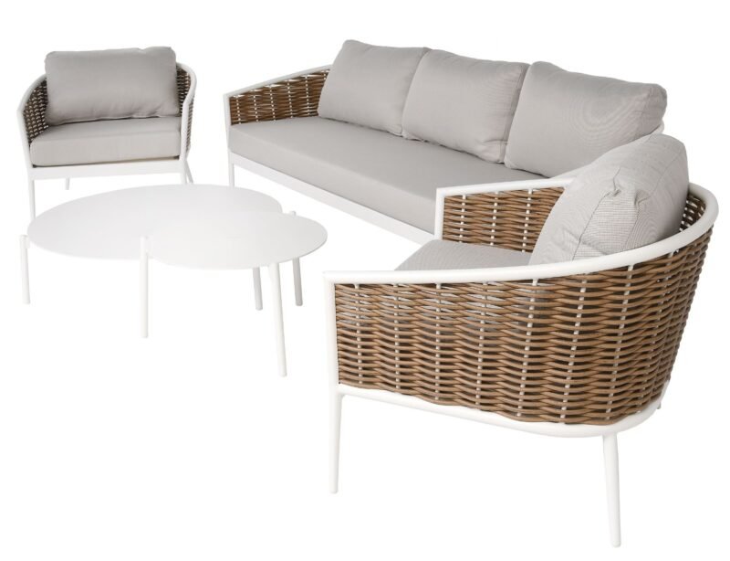 Dviejų Cora White stalelių rinkinys 40x47 cm / 100x29 cm