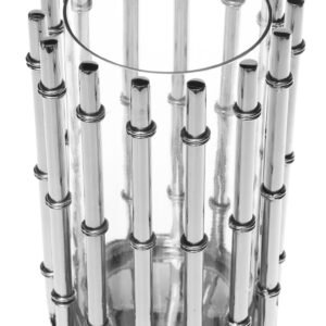 Lantern Pillar 13x13x21cm silver