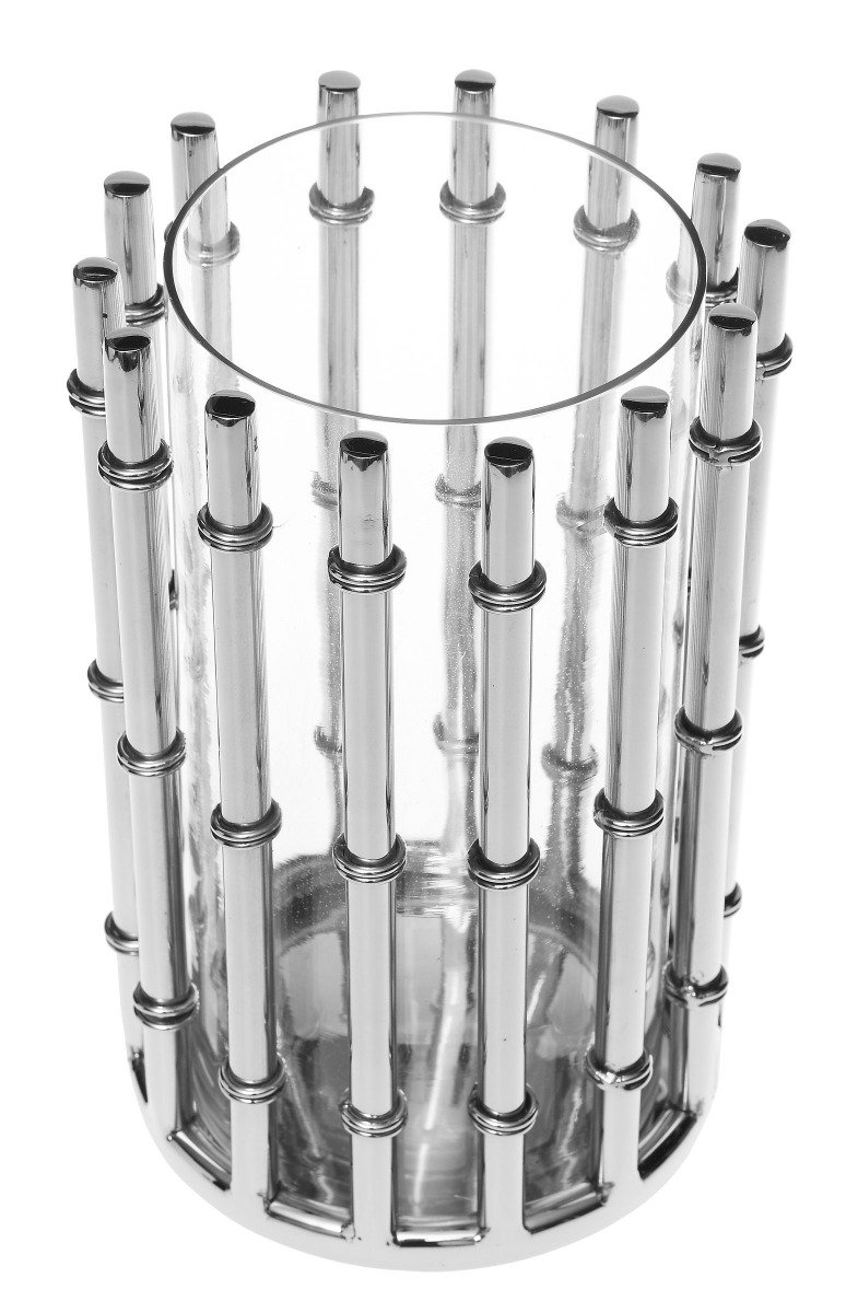 Lantern Pillar 13x13x21cm silver