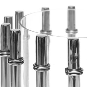 Lantern Pillar 13x13x21cm silver