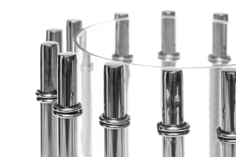 Lantern Pillar 13x13x21cm silver