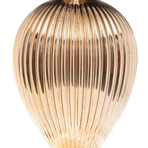 Ornament 10x10x18cm embossed gold