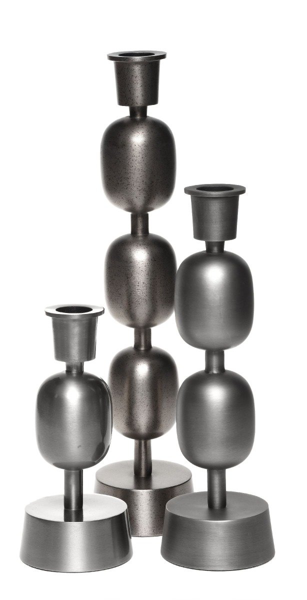 Fancy art bronze candlestick S 10x10x43cm