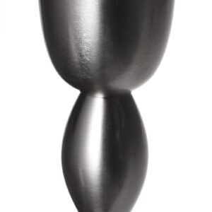 Fancy art long dark bronze candlestick S 9x9x82cm