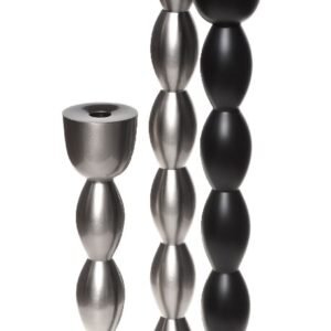 Fancy art long dark bronze candlestick S 9x9x82cm