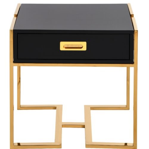 Side table with drawer Gusto Nero 50x50x45 cm