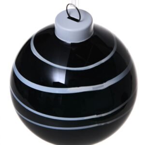 Bauble Line 8cm Black and White