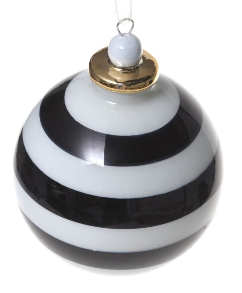 Easter Egg 8cm Black and White