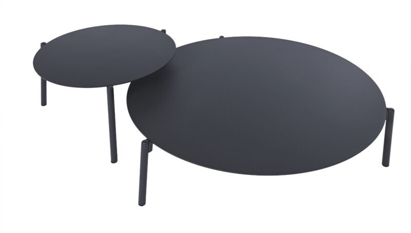 Dviejų Cora Anthracite stalų rinkinys 40x47 cm / 100x29 cm