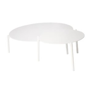 Dviejų Cora White stalelių rinkinys 40x47 cm / 100x29 cm