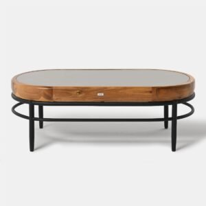 Kavos staliukas „Moon“ 120x60x42 cm, sodas, akacijos mediena Miloo Home