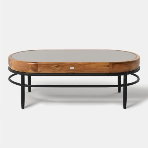 Kavos staliukas „Moon“ 120x60x42 cm, sodas, akacijos mediena Miloo Home