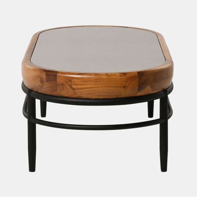 Kavos staliukas „Moon“ 120x60x42 cm, sodas, akacijos mediena Miloo Home