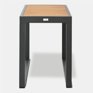 Kavos staliukas M Tamariz 75x40x55cm Aliuminis Grafitas, Tiko mediena