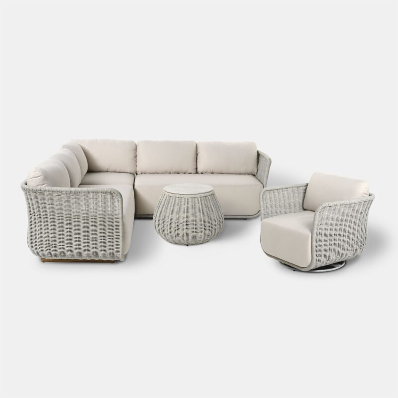 Kampinis svetainės komplektas „Pioverna“ 3 dalių 230x230x70 cm