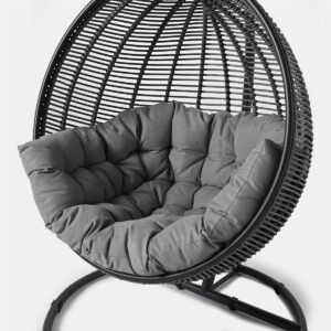 Pagalvėlė kabinamajam kėdės „Cocoon De Luxe“ modelio – smėlio spalvos su mėlynu melange, gamintojas „Miloo Home“.