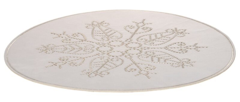 Apvalus „Glow Nature“ padėkliukas su siuvinėjimu, 42 x 42 cm