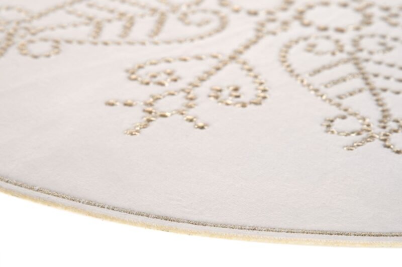 Apvalus „Glow Nature“ padėkliukas su siuvinėjimu, 42 x 42 cm