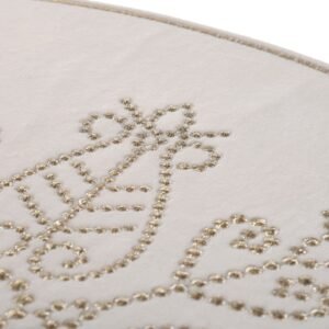 Apvalus „Glow Nature“ padėkliukas su siuvinėjimu, 42 x 42 cm