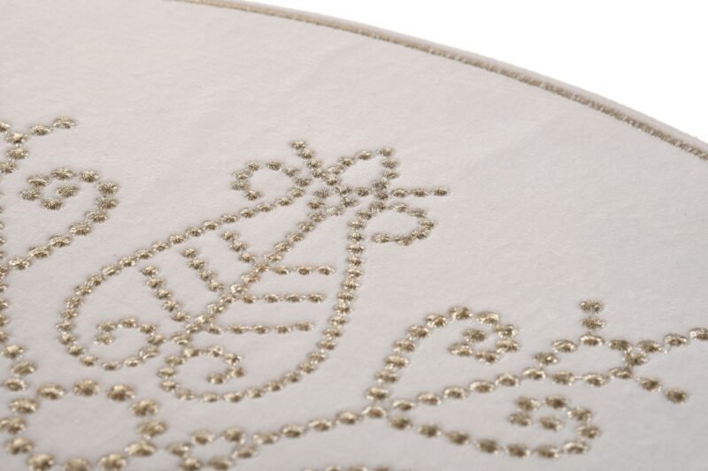 Apvalus „Glow Nature“ padėkliukas su siuvinėjimu, 42 x 42 cm