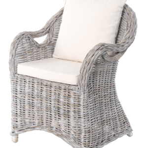 Bėžinis rotango fotelis „Athena“ su pagalve 64x56x88 cm, gamintojas „Miloo Home“