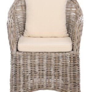 Bėžinis rotango fotelis „Athena“ su pagalve 64x56x88 cm, gamintojas „Miloo Home“