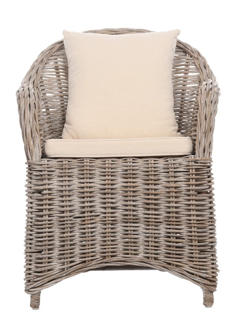 Bėžinis rotango fotelis „Athena“ su pagalve 64x56x88 cm, gamintojas „Miloo Home“