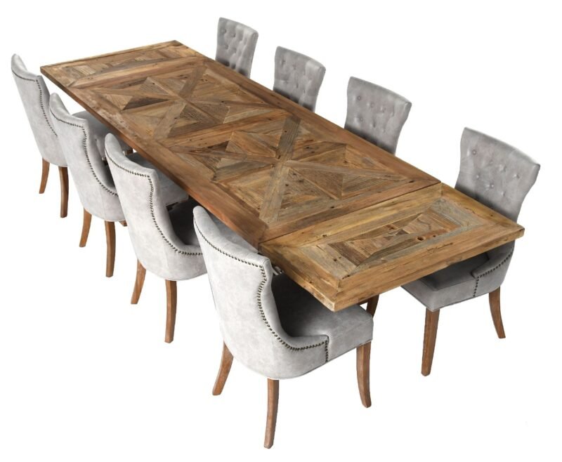 Prancūziškas kambario stalas su William kėdėmis