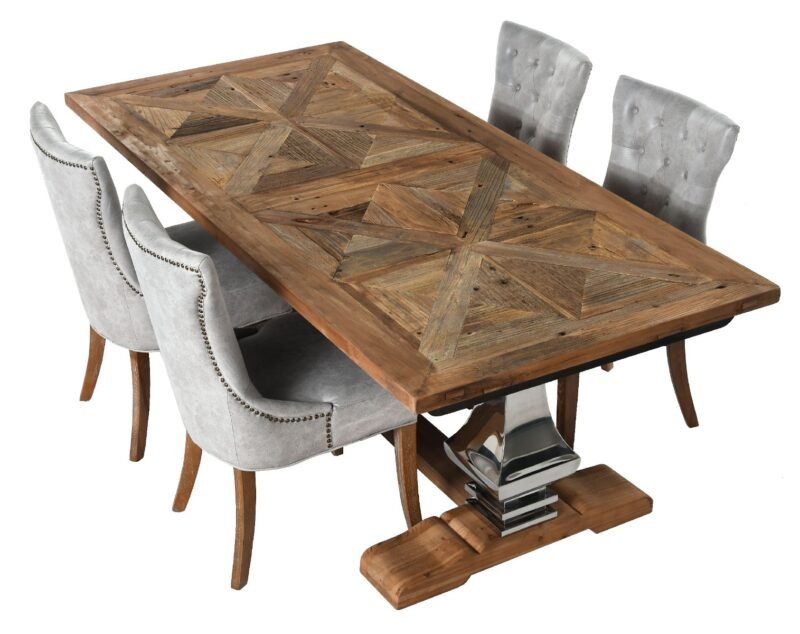 Prancūziškas kambario stalas su William kėdėmis