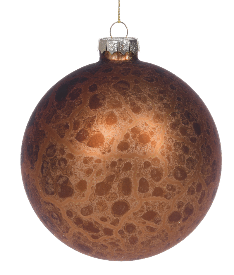 Brown shaded bauble 10 cm