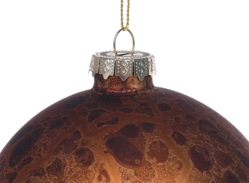 Brown shaded bauble 10 cm