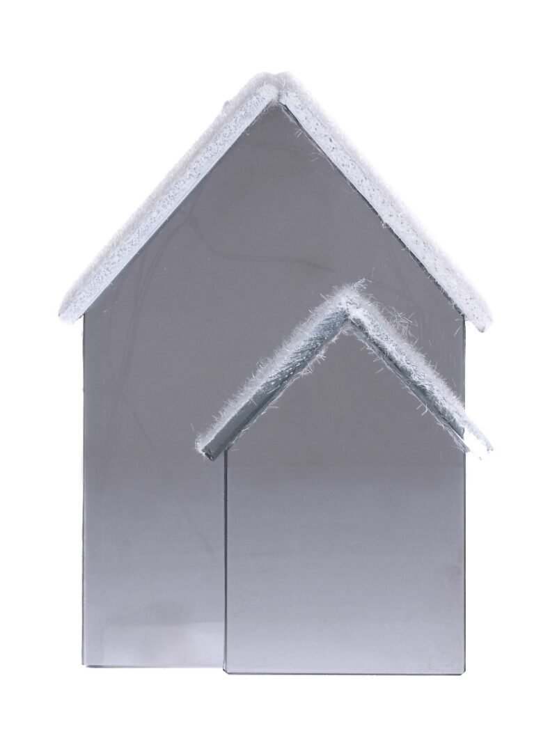 Double LED mirror house 10x9x12 cm