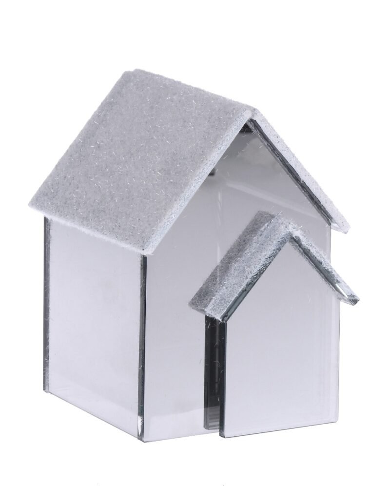 Double LED mirror house 10x9x12 cm