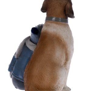 Boy with dog figurine 13x11x15 cm