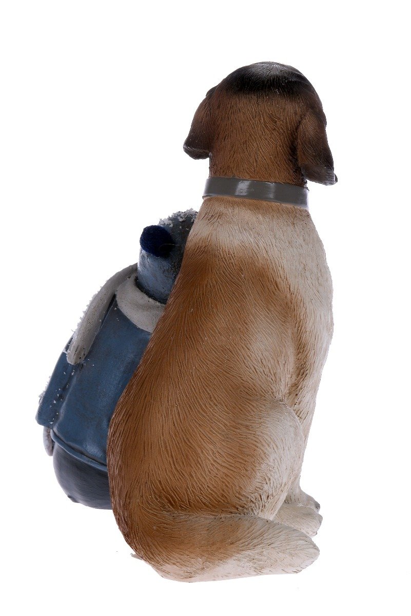 Boy with dog figurine 13x11x15 cm