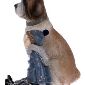 Boy with dog figurine 13x11x15 cm