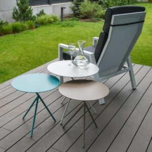 Šoninis sodo stalas Trikojis ø52x52cm