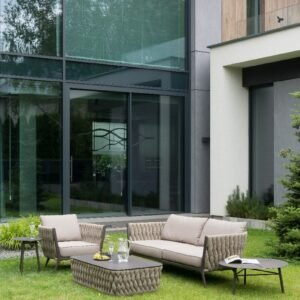 Kavos staliukas „Kampala“ rudas 80x80x35 cm, gamintojas „Miloo Home“